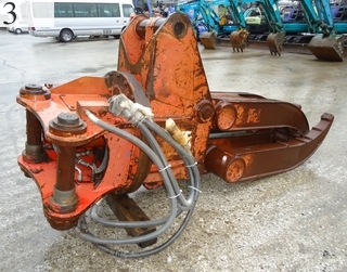 中古建設機械 中古 日立建機 HITACHI フォークグラップル ロータリーフォーク EX120-5Z用フォークグラップル