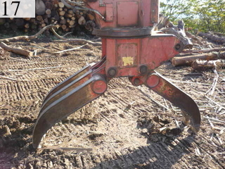 中古建設機械 中古 日立建機 HITACHI フォークグラップル ロータリーフォーク EX120-5Z用フォークグラップル