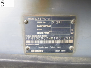Used Construction Machine Used KOMATSU KOMATSU Bulldozer  D31PX-21
