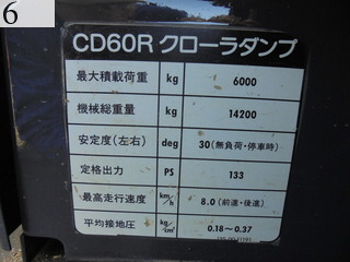 中古建設機械 中古 コマツ KOMATSU クローラ・キャリア クルクルキャリア・全旋回キャリアダンプ CD60R-1