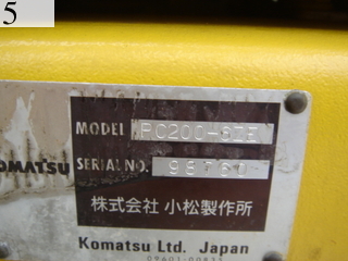 Used Construction Machine Used KOMATSU KOMATSU Excavator 0.7-0.9m3 PC200-6ZE