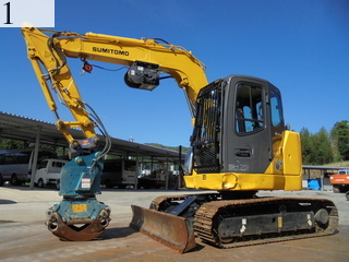 中古建設機械 中古 住友建機 SUMITOMO 林業機械 グラップル・ウインチ・排土板 SH75X-3B