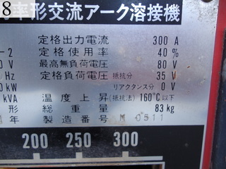 中古建設機械 中古 松下電器産業 MATSUSHITA 発電機 溶接機 YK-306G-2