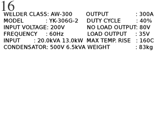 中古建設機械 中古 松下電器産業 MATSUSHITA 発電機 溶接機 YK-306G-2