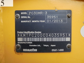 Used Construction Machine Used KOMATSU KOMATSU Excavator ~0.1m3 PC30MR-3