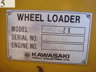 中古建設機械 中古 川崎重工業 KAWASAKI ホイール・ローダ １．０立米以下 40ZII