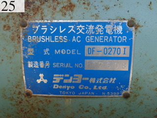 中古建設機械 中古 デンヨー DENYO 発電機  DCA-25SPI-II