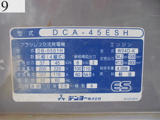 中古建設機械 中古 デンヨー DENYO 発電機  DCA-45ESH