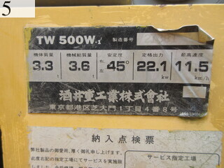 中古建設機械 中古 酒井重工業 SAKAI ローラー 舗装用振動ローラー TW500W-1