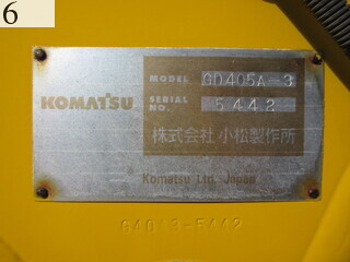 Used Construction Machine Used KOMATSU KOMATSU Grader Articulated frame GD405A-3