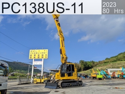 Used Construction Machine Used KOMATSU Demolition excavators Long front PC138US-11 #65054, 2023Year 80Hours