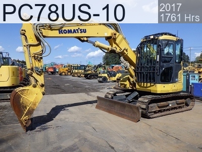 Used Construction Machine Used KOMATSU Demolition excavators Long front PC78US-10 #33037, 2017Year 1761Hours