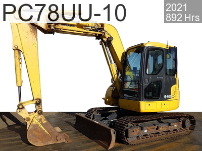 Used Construction Machine Used KOMATSU Excavator 0.2-0.3m3 PC78UU-10 #38758, 2021Year 892Hours