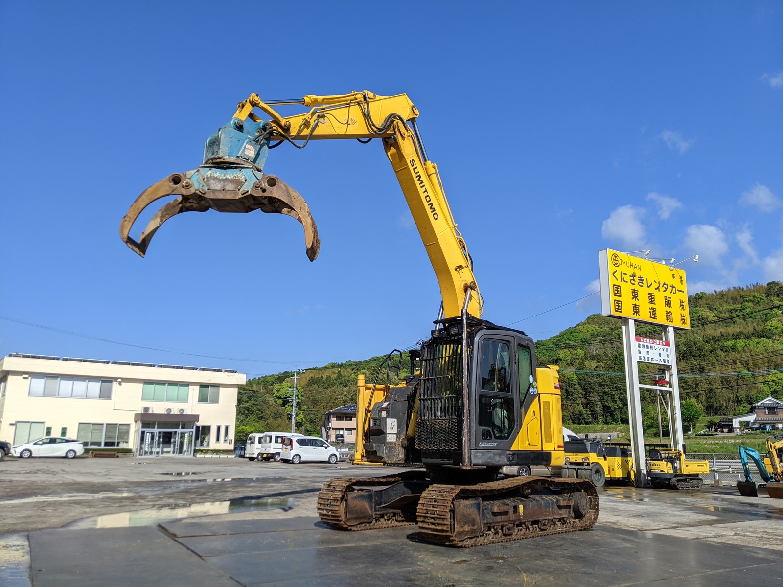 中古建設機械 中古 住友建機 SUMITOMO 林業機械 グラップル・ウインチ・排土板 SH135X-7