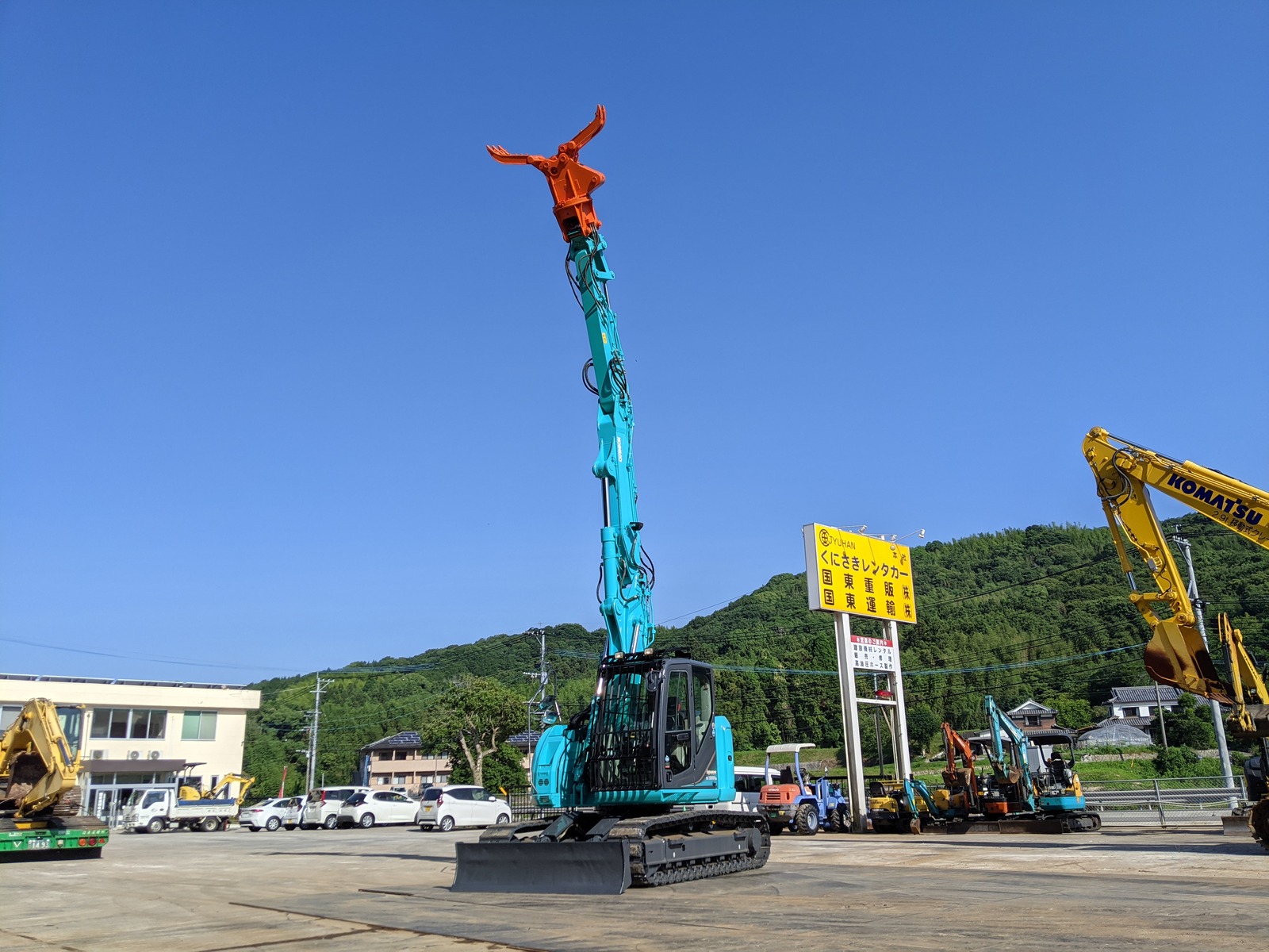 中古建設機械 中古 コベルコ建機 KOBELCO 解体機 ロングフロント・ハイリフト SK135SRDLC-3