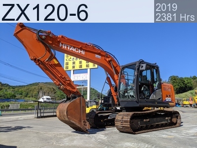 Used Construction Machine Used HITACHI Excavator 0.4-0.5m3 ZX120-6 #511266, 2019Year 2381Hours