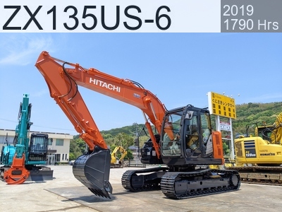 Used Construction Machine Used  Excavator 0.4-0.5m3 ZX135US-6 #508963, 2019Year 1780Hours