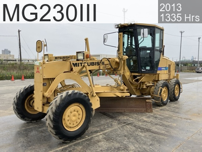 Used Construction Machine Used MITSUBISHI Grader Articulated frame MG230III #2GC00344, 2013Year 1335Hours