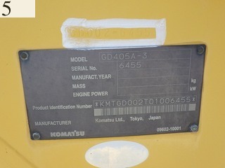 中古建設機械 中古 コマツ KOMATSU モーターグレーダー アーティキュレート式 GD405A-3